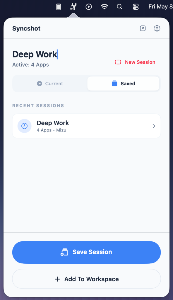 Session Details View